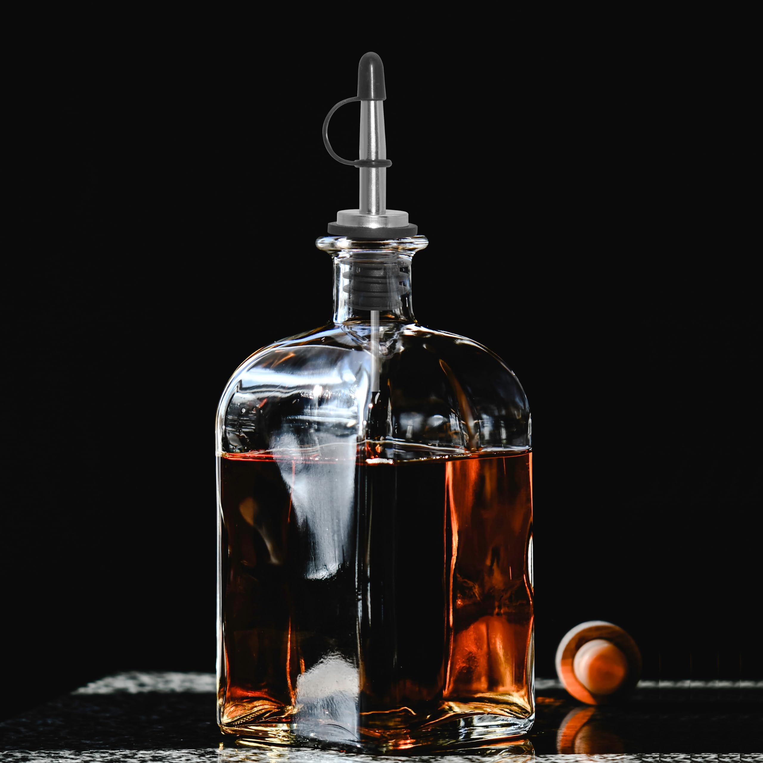 Oggi Bottle Pourer Verseur, Set of 2, Stainless Steel