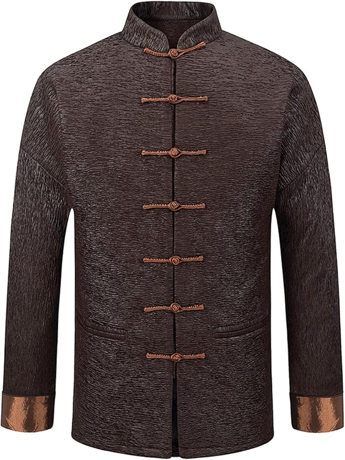 チャイナ服 メンズ ロング ジャケット カーディガン カンフーウェア