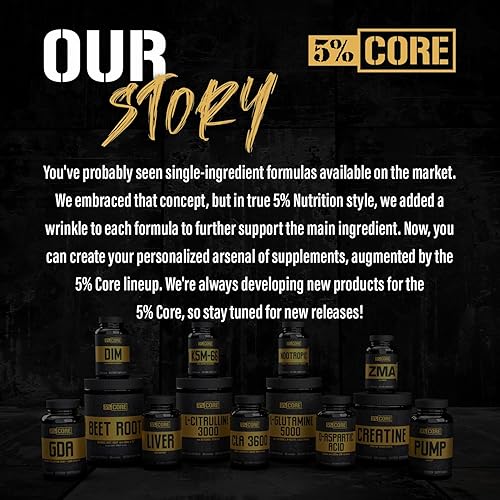 Miniatura 7 de 5% Nutrition Core ZMA (con boro) | Promueve la recuperación restaurando los niveles de zinc, magnesio y vitamina B-6 (90 cápsulas)