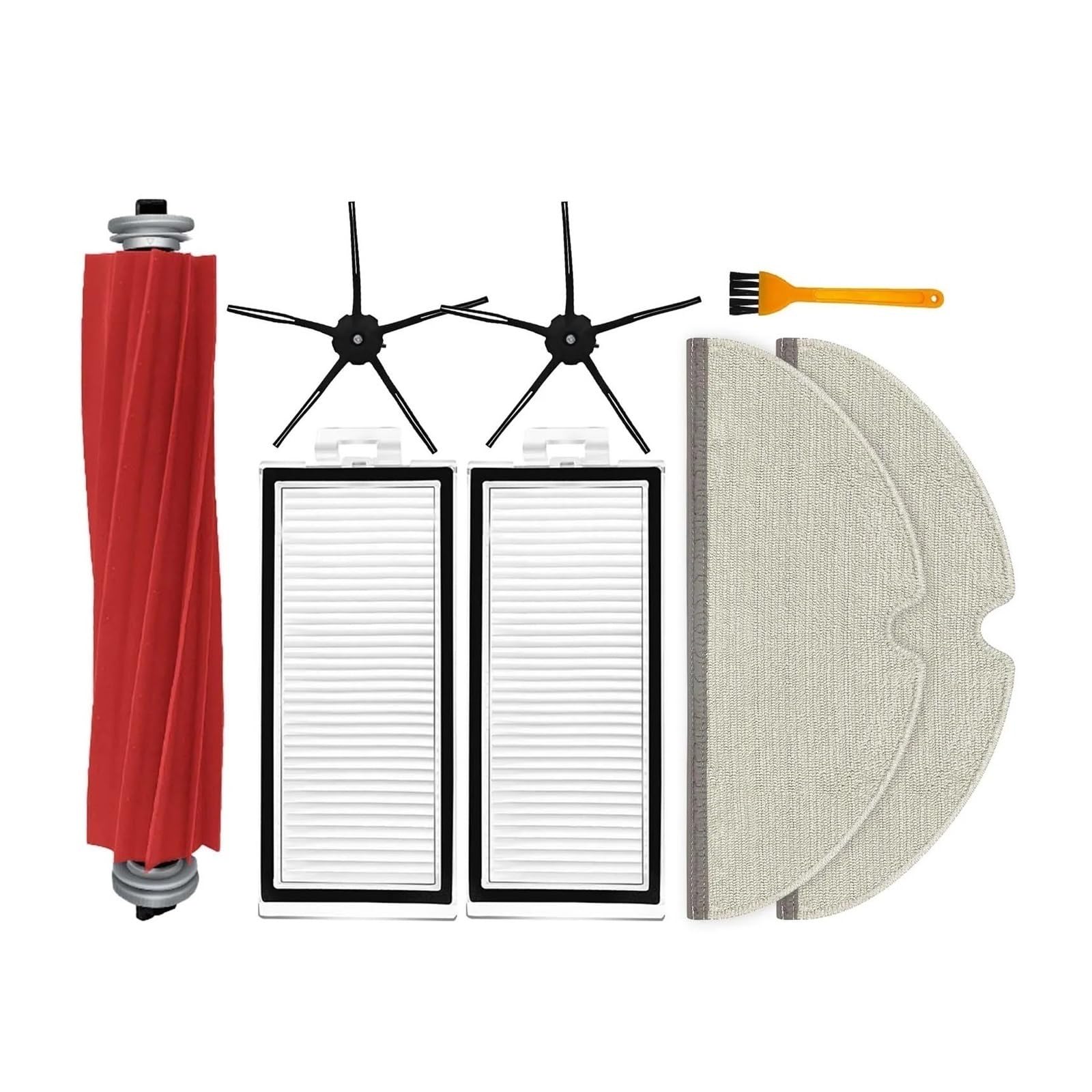 PORRSYDCD Main Side Brush Hepa Filter Mop Cloths Dust Bag，Compatible With Roborock Q7 MAX+ / Q7+ / Q7 / T8 Robot Vacuum Cleaner Accessories(Set L)