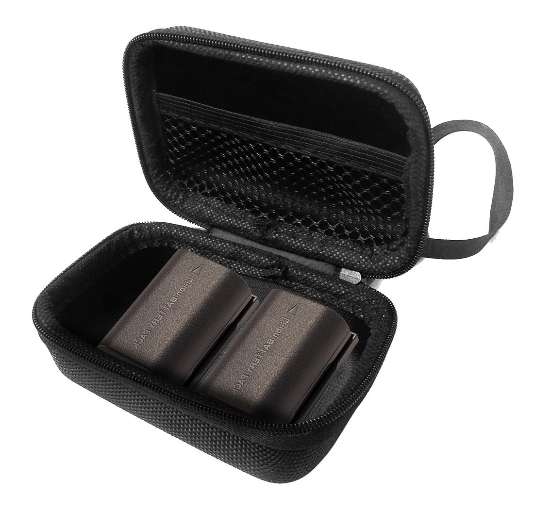 Hard Case Compatible for STK LP-E6 Battery for STK LP-E6 Battery for Canon 5D Mark II III and IV, 70D, 5Ds, 6D, 5Ds, 80D, 7D, 60D, 5Ds R DSLR Cameras