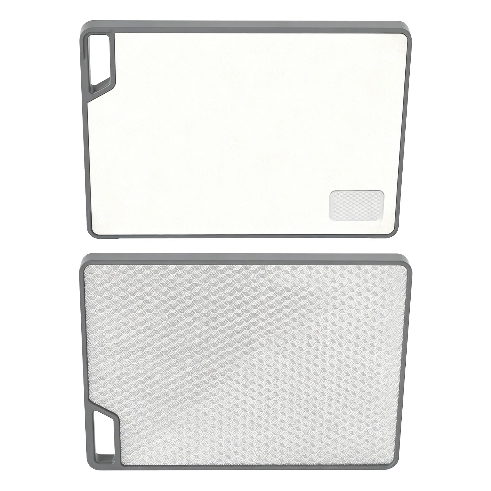 Nucelit Stainless Steel Chopping Board with Wheat Fiber PP Surfaces Double Sided Design Cutting Board for Meal Preps Fruit and Vegetable Cutting