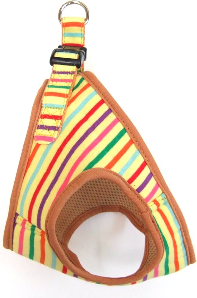 Amazon | ONS ストライプソフトハーネス M マルチイエロー (小型犬
