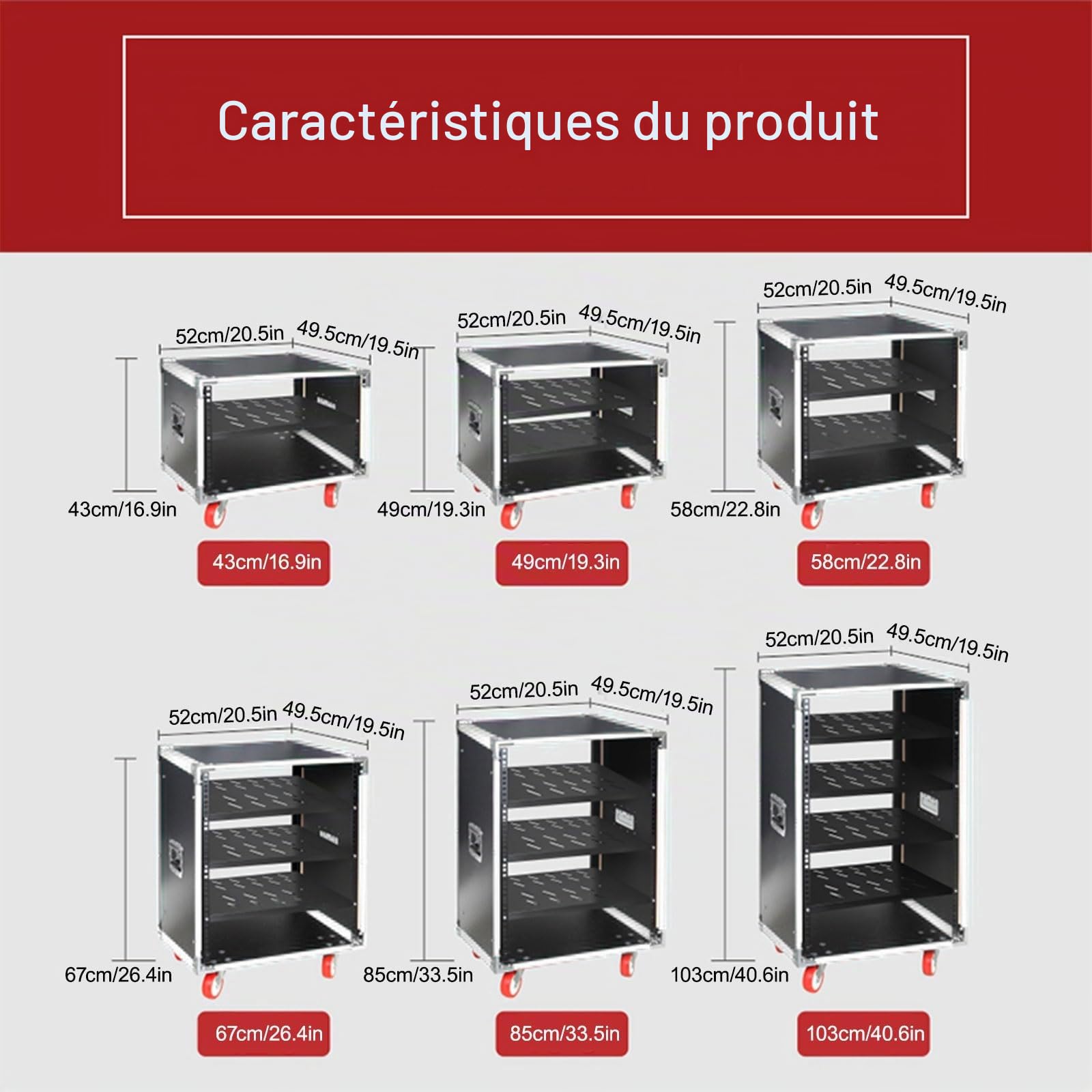 Meuble HiFi, Armoire AV Moderne, Meuble HiFi Vintage, Stockage De Composants Audio Multicouche, pour Platine Vinyle Meuble Audio/Vidéo(43cm/16.9in)