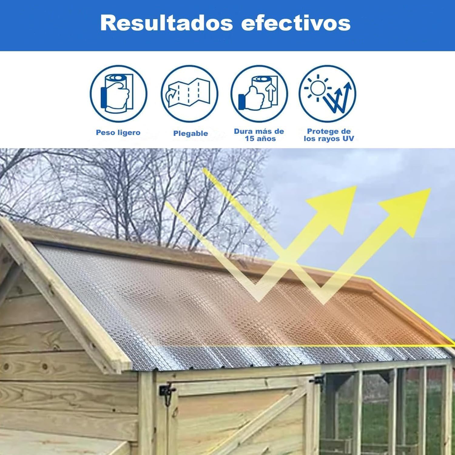 AISLANTE TERMICO MULTIUSOS PREMIUM | Reduce el Frio y el Calor |100% ALUMINIO|Aislante Termico para Ventana, Pared, Suelo, Techo, Coche, Garaje [ 0.6 X 5m ] (3m²) + 2 cintas adhesivas