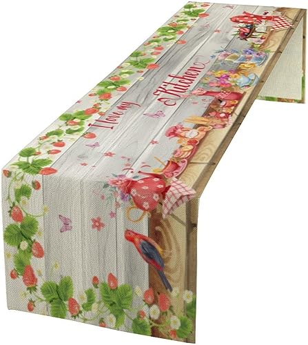 Miniatura 12 de Camino de mesa musical, notas retro, teclas de piano, camino de mesa para el hogar, interior, exterior, cocina, vacaciones, fiesta, decoración de