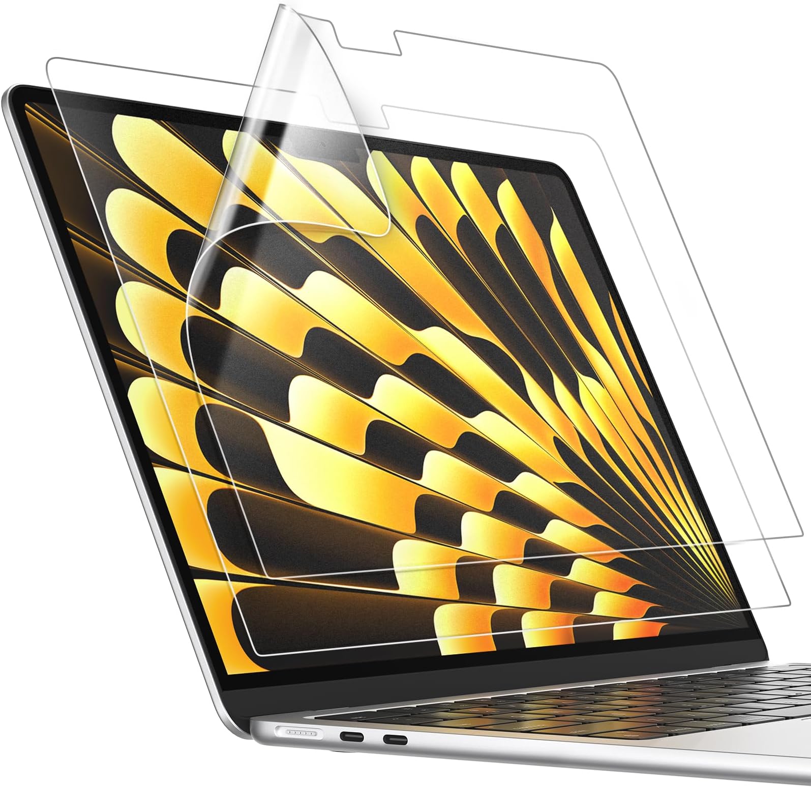 JETech Screen Protector for MacBook Air 15-Inch (M2-M5, 2023-2026), Anti-Glare PET Matte Film, Anti-Fingerprint, 2-Pack
