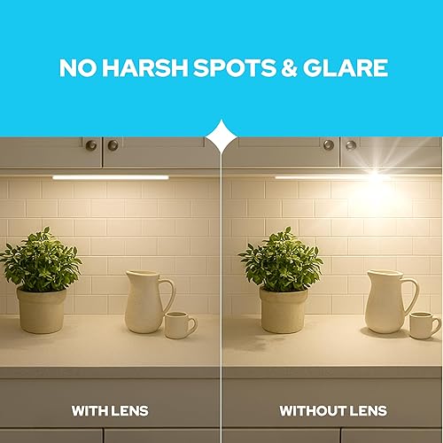 Miniatura 6 de KastLite Difusor de lente curvado en forma de C debajo del gabinete  Cubierta de repuesto de acrílico blanco escarcha  Lente acrílica que no se