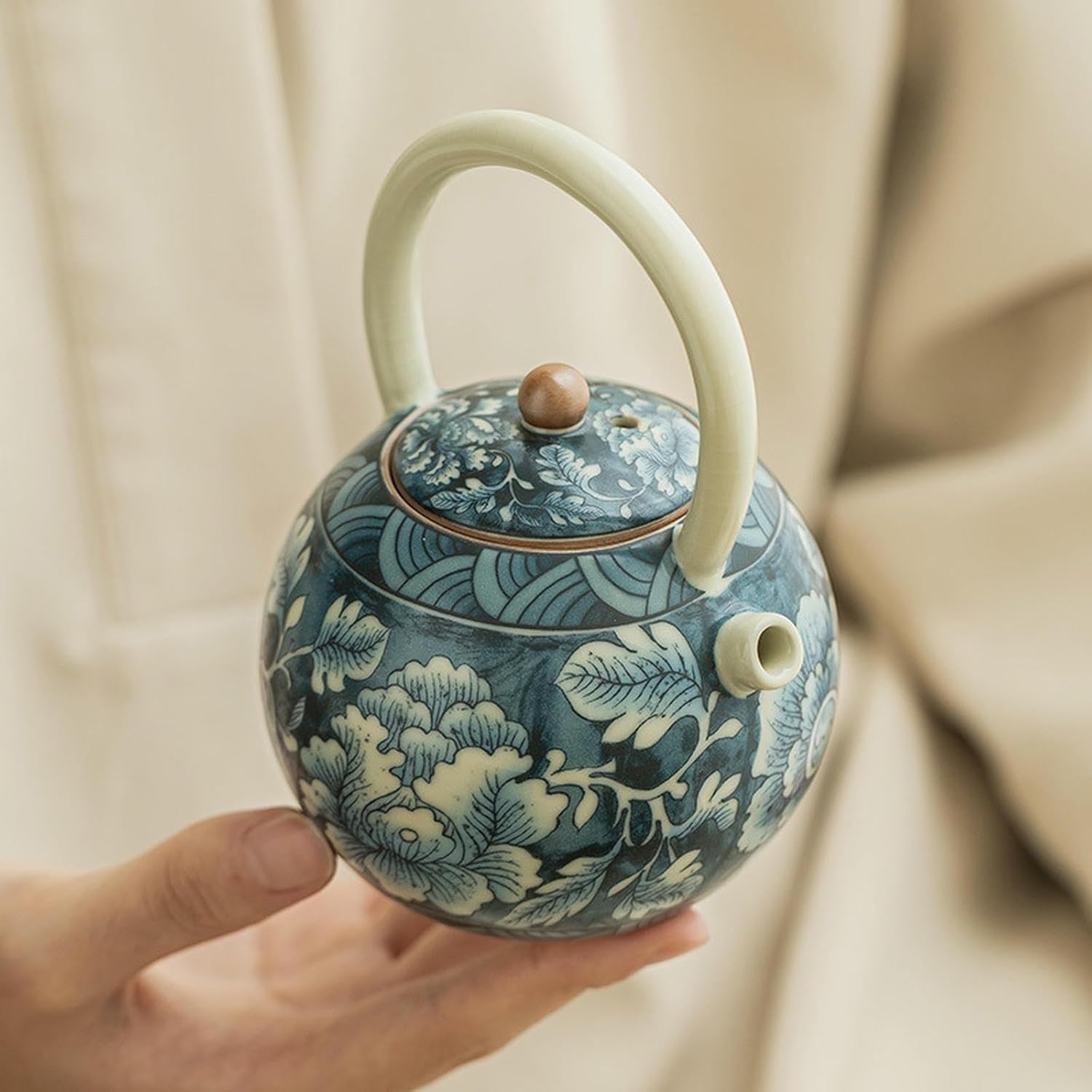 250Ml/8.5oz Household Blossoming Teapot, Retro Ru Kung Fu Kung Fu Tea Set Tea Pot - Teapot