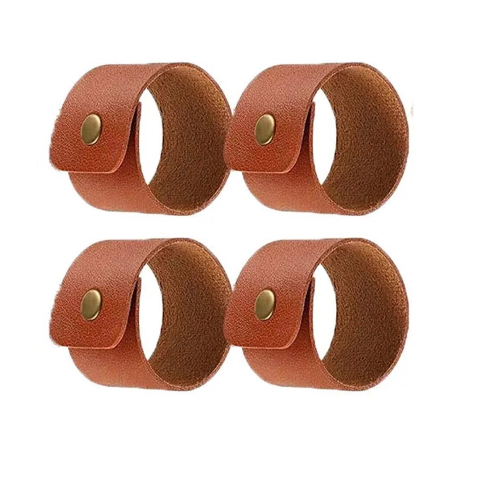 6PCS Leather Napkin Rings Vintage Farmhouse Thanksgiving Table Decor for Dinner Party