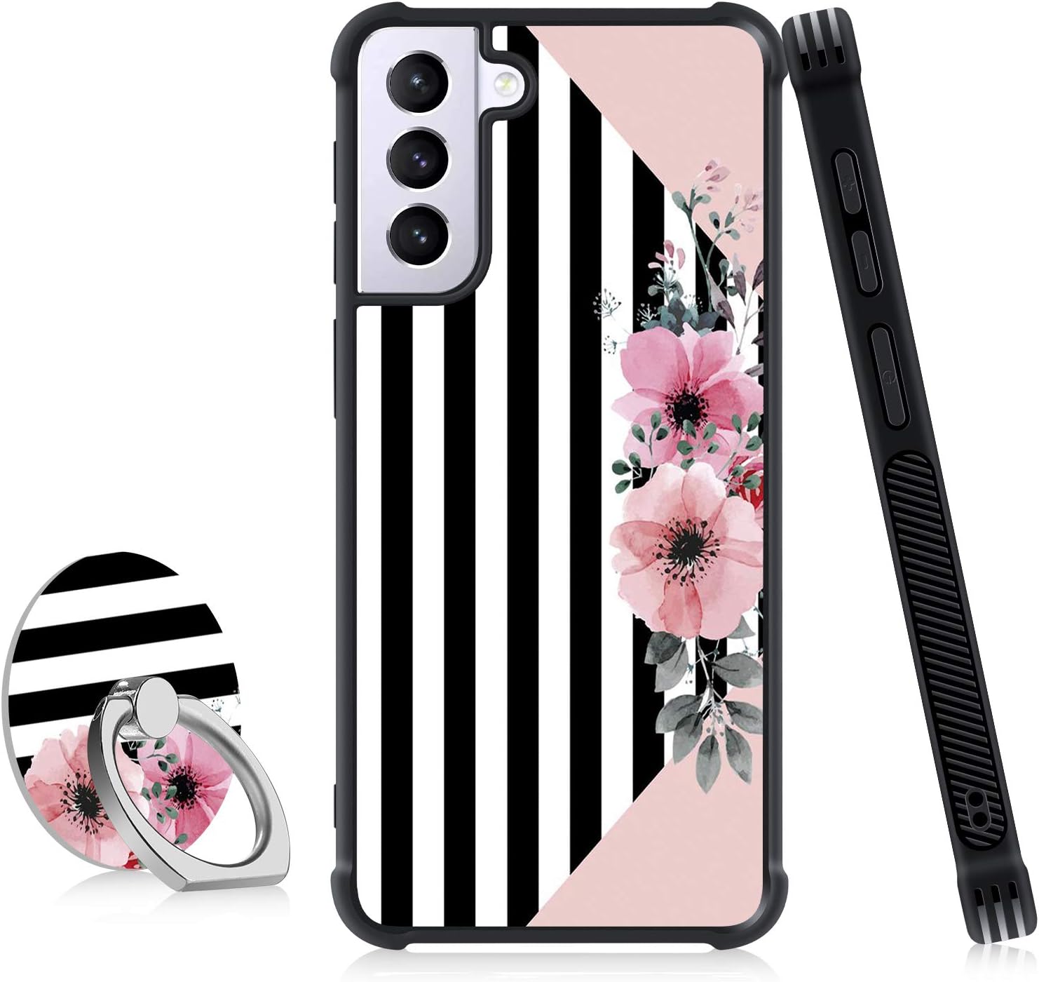 Buy Samsung Galaxy S21 Ultra 5g Case Pink Flower Floral Stripes Design With Ring Holder Kickstand Protective Shockproof Slim Tpu Phone Bumper Cover Finger Stand For Women Girls For S21 Ultra 5g Buy Samsung Galaxy S21 Ultra 5g Case Pink Flower Floral Stripes Design With Ring Holder Kickstand Protective Shockproof Slim Tpu Phone Bumper Cover Finger Stand For Women Girls For S21 Ultra 5g