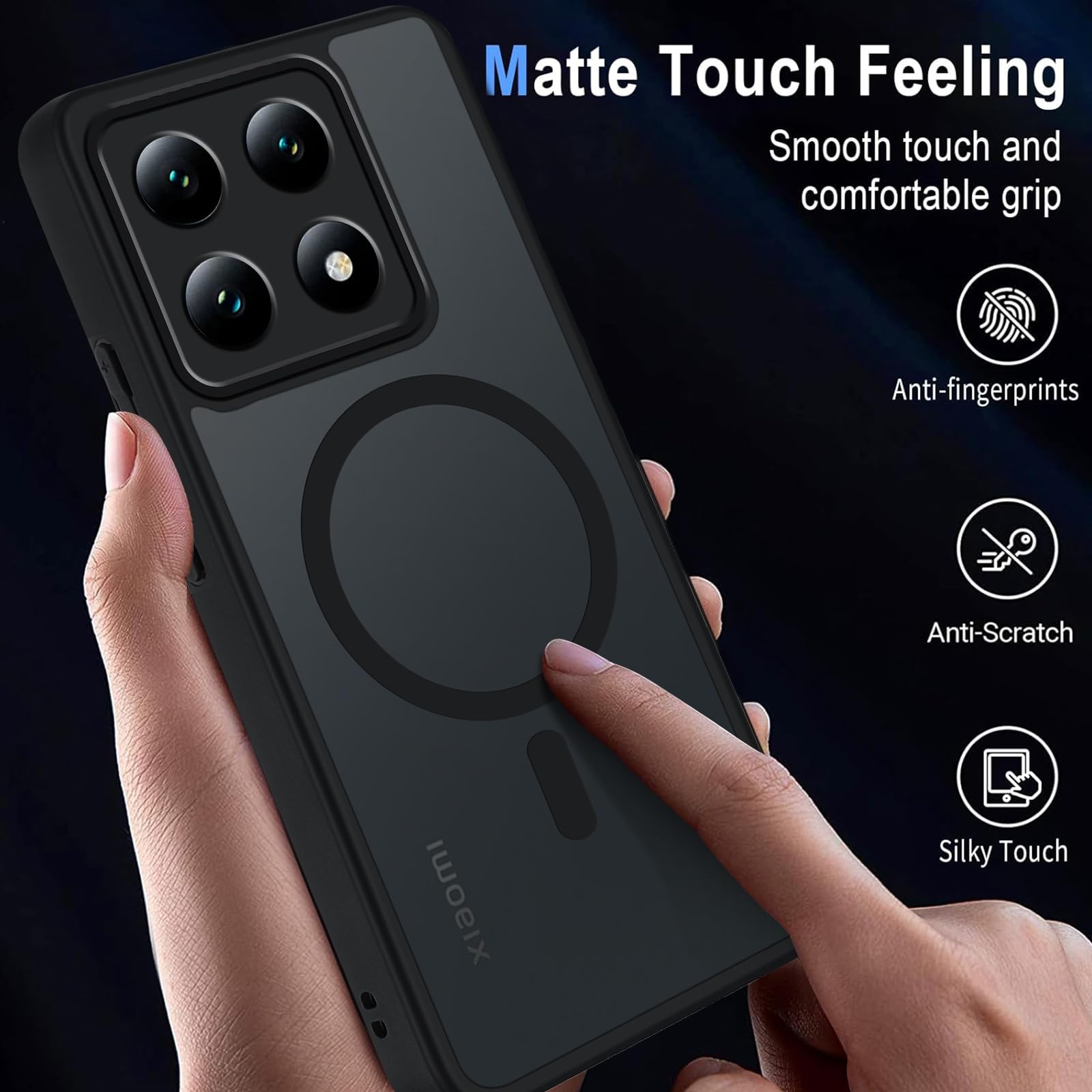 Xiaomi 14t Pro Case GIOPUEY Funda Magnética Para Xiaomi 14T Pro Compatible Con Magsafe Carcasa Dura De Mate Pc 364566