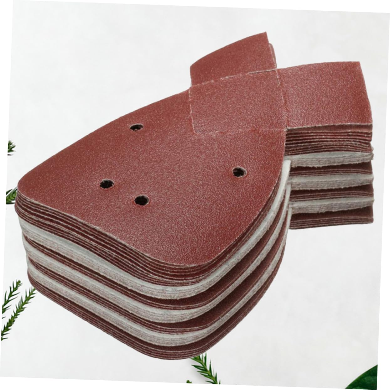 ABOOFAN Rabbit Ear Sandpaper Discs 60 Pack Dry Flocking Sandpaper Sheets (40/60/80/120/180/240 Grit 4 Holes)