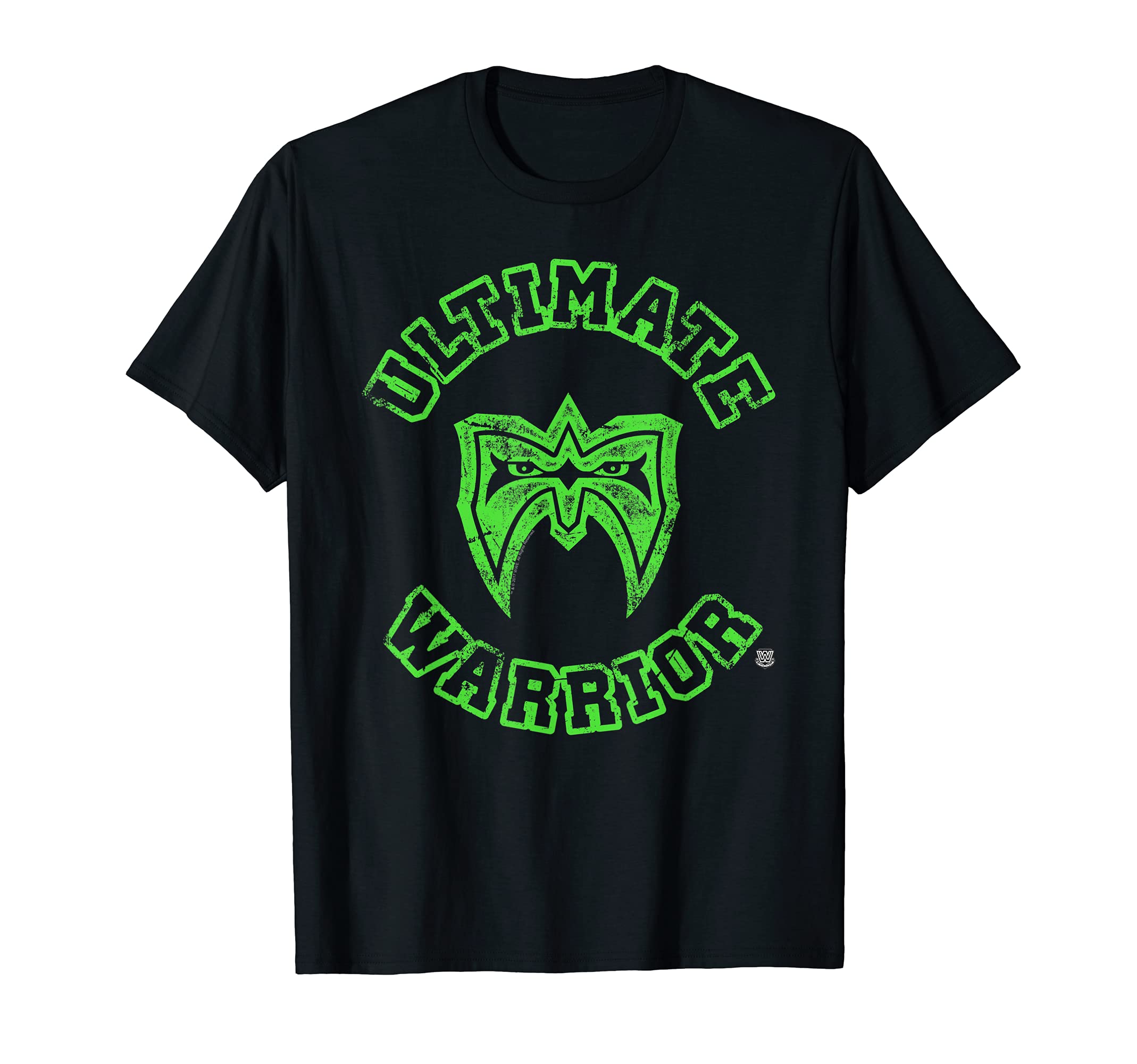Ultimate Warrior & Mask Distressed 1 Color T-Shirt
