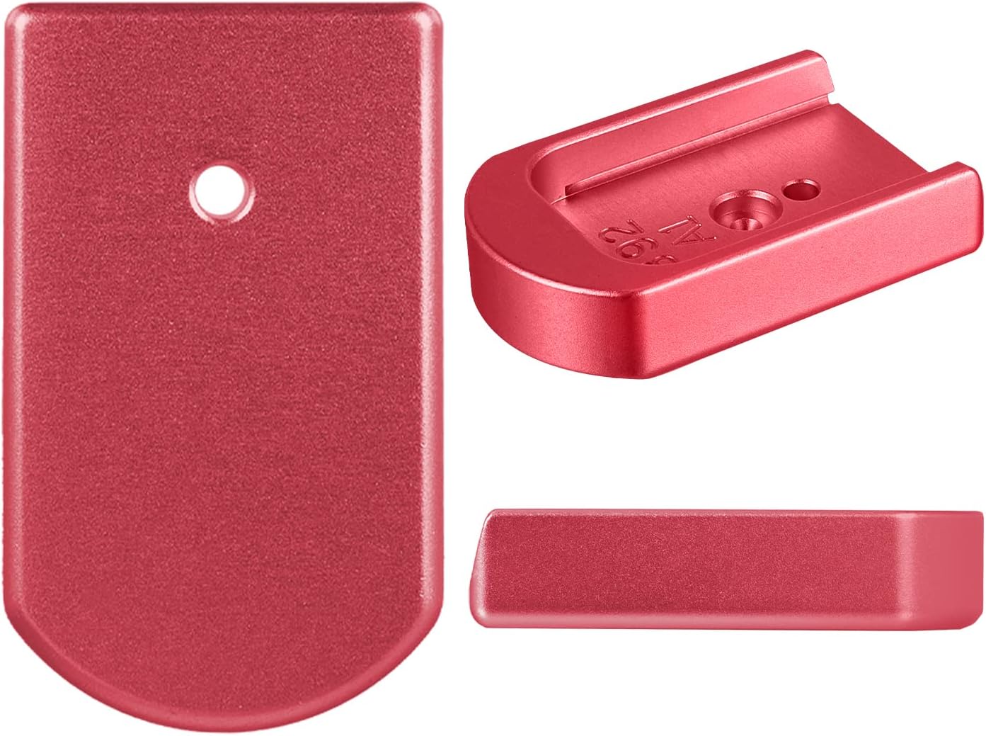 NDZ Performance Magazine Floor Base Plate for Beretta 92A1 96A1 M9A1 M9A3 92X 9MM .40 S&W Laser Engraved Aluminum in Red - Choose Design
