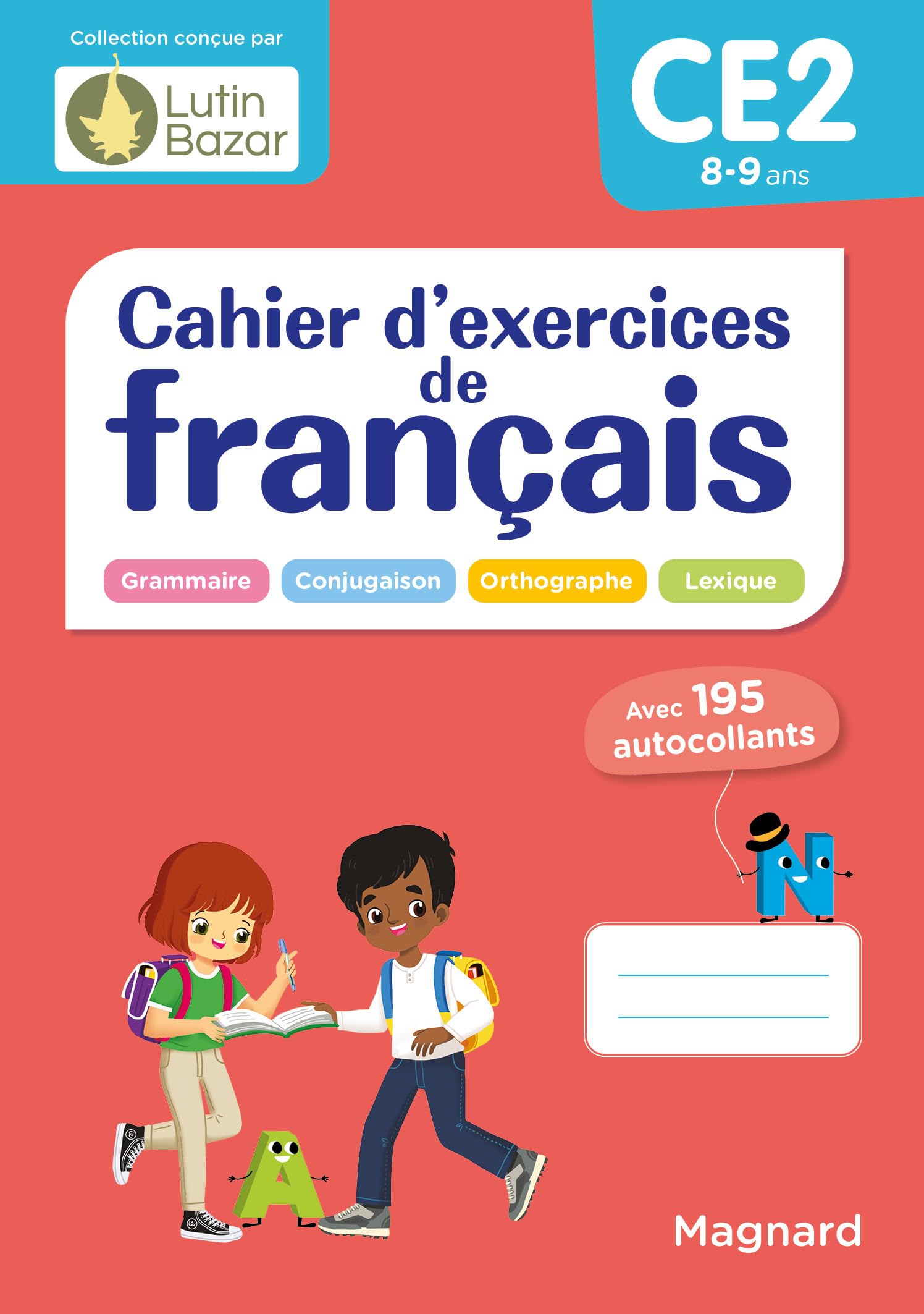 Cahier d'exercices de français CE2: Une collection conçue par Lutin Bazar