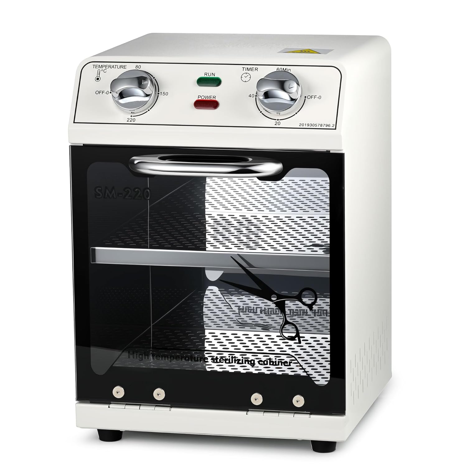 High Temperature Sterilizer, 8L Large Capacity Dry Heat Sterilizer with Temperature Control & Timer, Sterilizer for Nail Tools Towels Hair Salon Spa Nail Salon, Max. Temperature 220℃