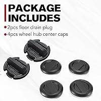 Vista 5 de 4 tapas de cubo de rueda y 2 tapones de drenaje de piso para Polaris RZR, cubierta de tapa central A & UTV PRO para accesorios Polaris RZR XP 1000