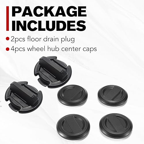 Miniatura 5 de 4 tapas de cubo de rueda y 2 tapones de drenaje de piso para Polaris RZR, cubierta de tapa central A & UTV PRO para accesorios Polaris RZR XP 1000