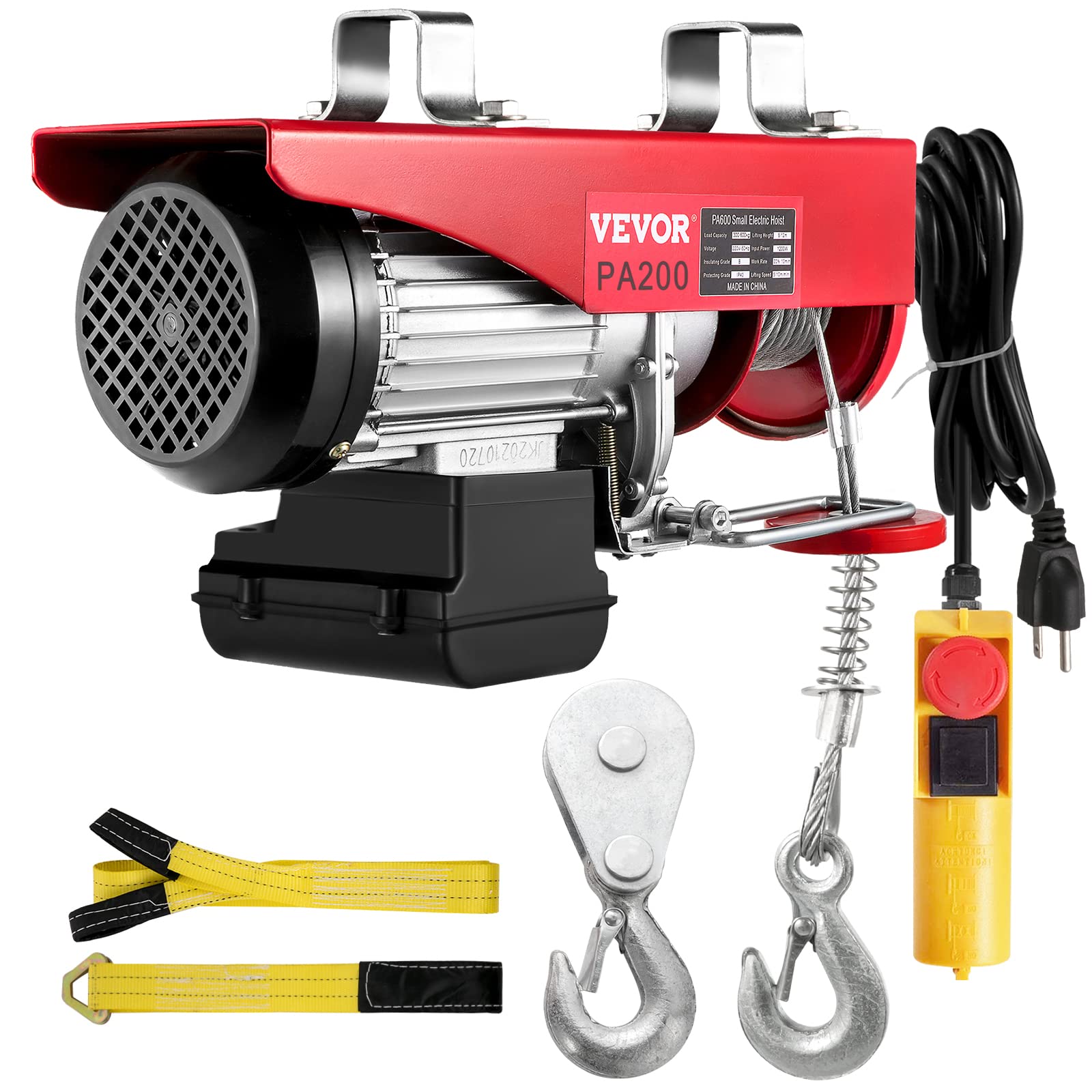 Photo 1 of ***PARTS ONLY*** VEVOR Electric Hoist, 440LBS Electric Winch, Steel Electric Lift, 110V Electric Hoist with Remote Control & Single/Double Slings for Lifting in Factories, Warehouses, Construction Site, Mine Filed