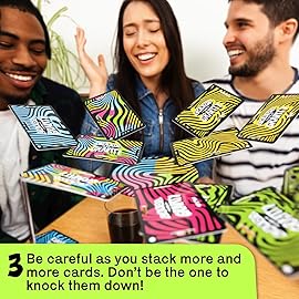 Big Potato Cards vs Gravity: Ultimate Stacking & Balancing Card Game | Waterproof Board Game for Family Fun, Holidays & Game Nights | 2-4 Players