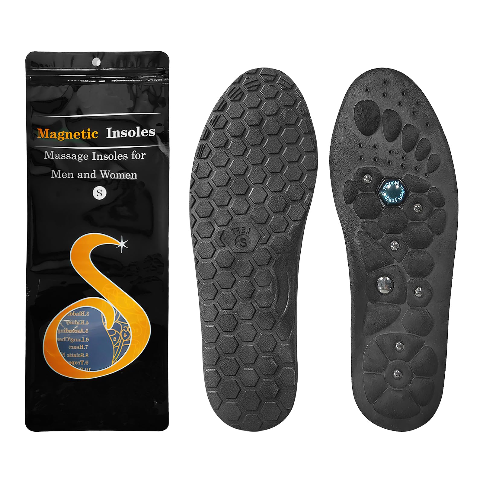 DAWRISDAWRIS Akusoli Insoles for Weight Loss,Akusoli Acupressure Foot Insoles, Comfort Magnetic Insoles,Orthopedic Insoles for Men and Women,Foot Insoles for Foot Aches Relief(M(39-42))