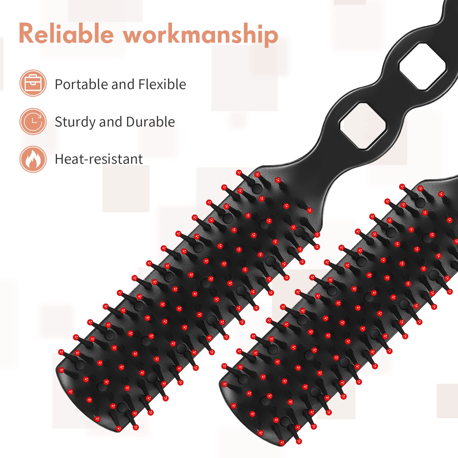60-Piece Disposable Anti-Static Hair Brushes with Protective Caps