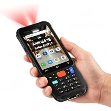 Android 15 Barcode Scanner F1, 4-Inch Handheld PDA with Zebra SE4710 | 28-Key Keypad, 4GB+64GB, IP67 Rugged, 4G LTE, WiFi & NFC, Industrial Mobile Computer for Warehouse Inventory and Retail