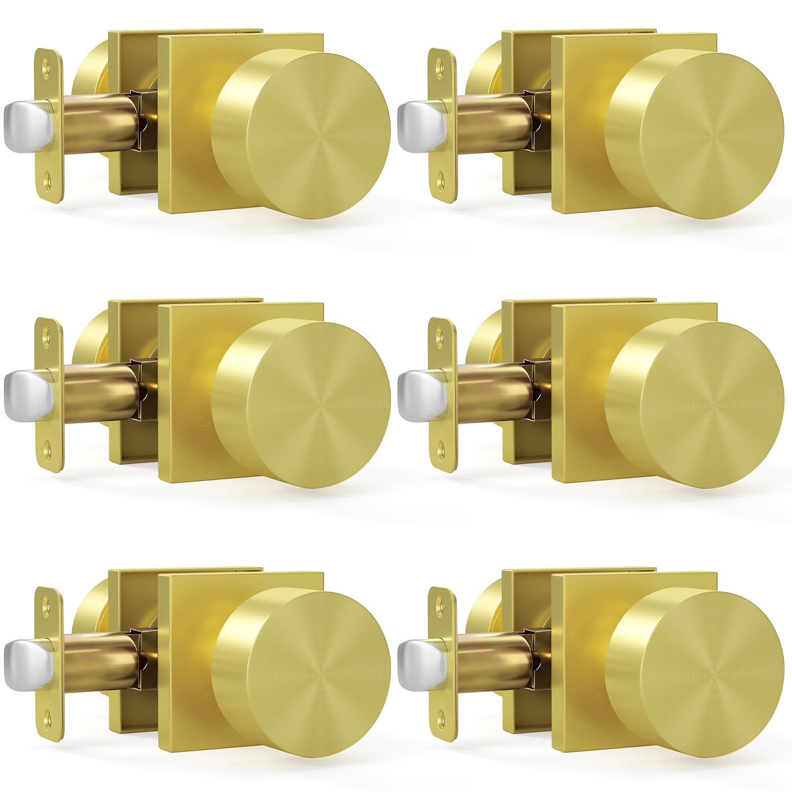 HOSOM Matte Black Door Knobs with Lock & Key -25