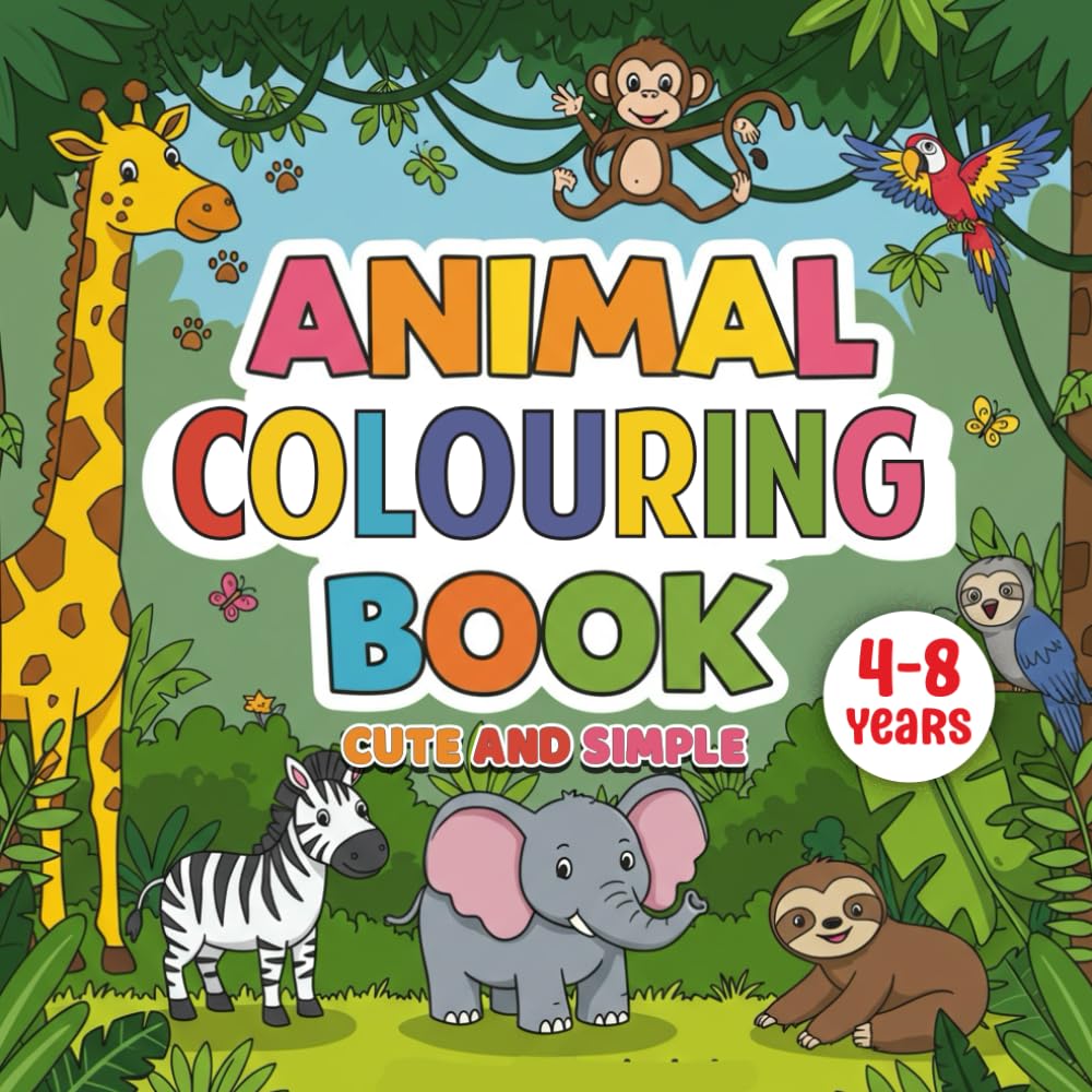 Animal Colouring Book for Children aged 4-8 years old (The ABC Colouring Book Series)