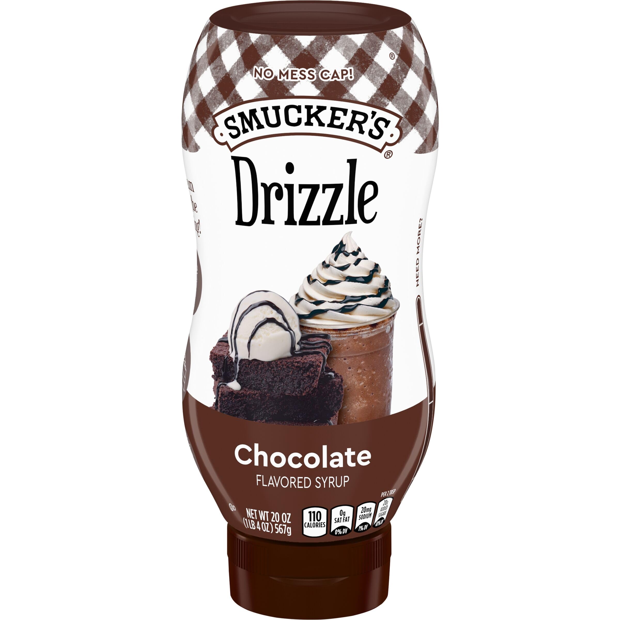 Smucker’s Drizzle Chocolate Flavored Syrup, 20 Oz. Squeeze Bottles (Pack of 12)
