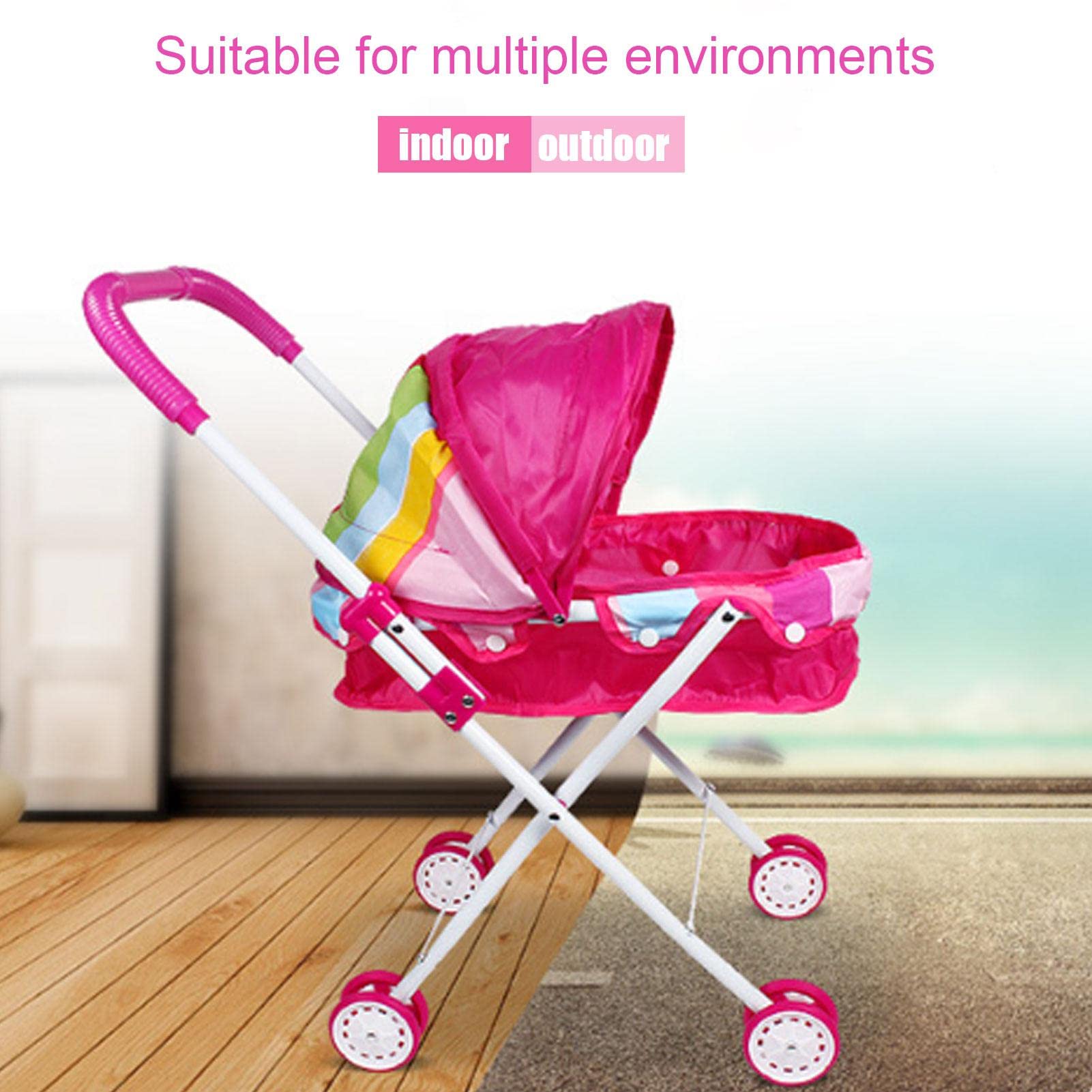 Poussette Bébé 52x25x10CM - Jeu de Rôle pour Enfant, Landau Jouet, Cadeau pour Les Enfants