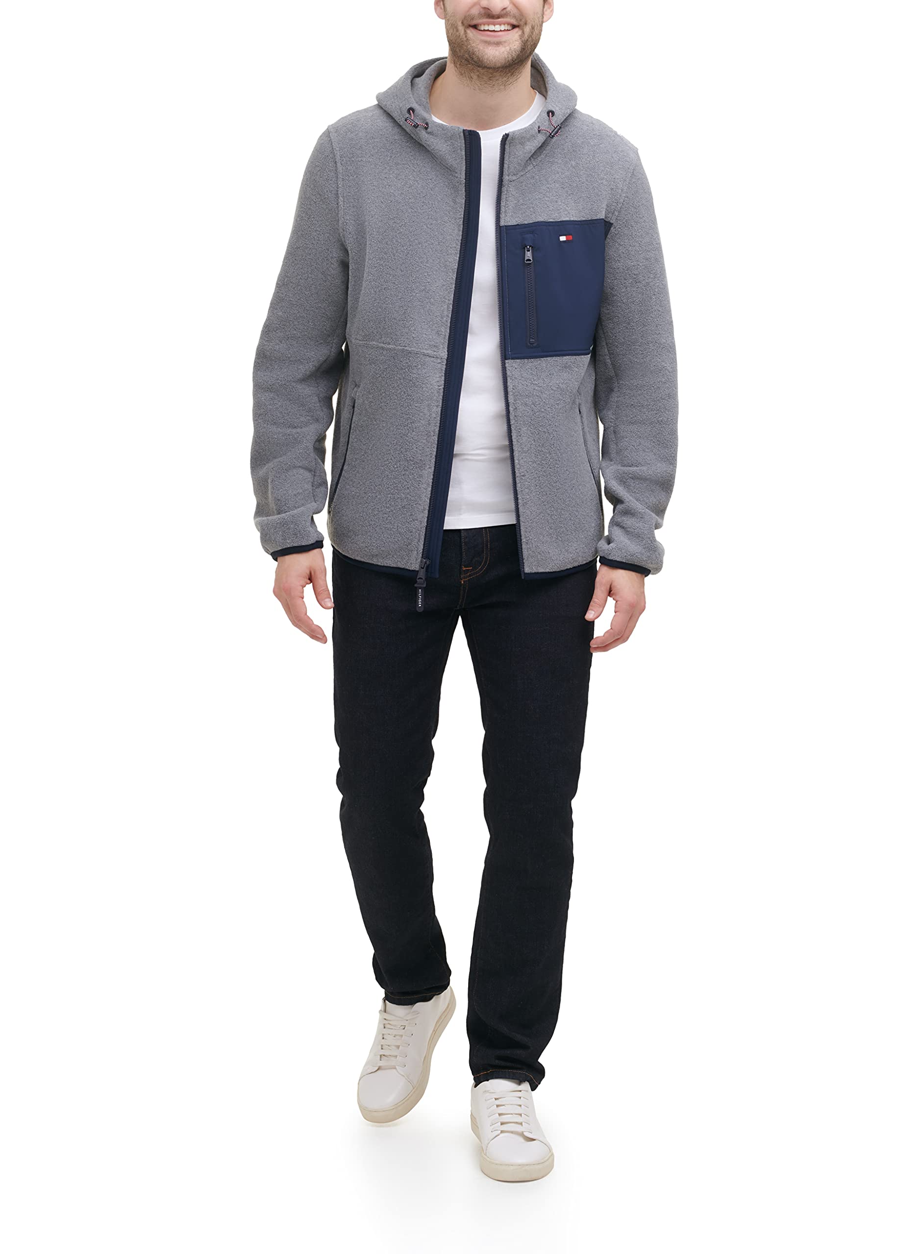 Tommy Hilfiger Men's Hooded Performance Fleece Jacket
