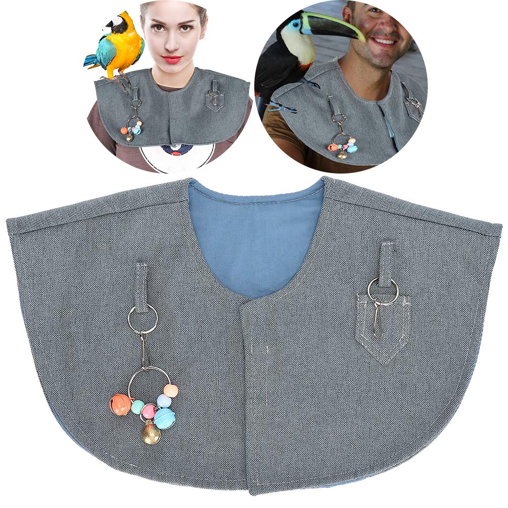 Akozon Spalla da Addestramento Pappagallo, Supporto Protettore Anti Calza da Addestramento Mantella Scialle in Piedi Campana AntiGraffio Cavigliera Pet Pad Pannolino Scialle