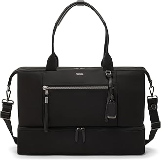 Voyageur Contine Weekender - Travel Weekend Bag for Women - Holds Up to 14" Laptop - Multiple Compartment & Pockets - Black & Gunmetal Hardware