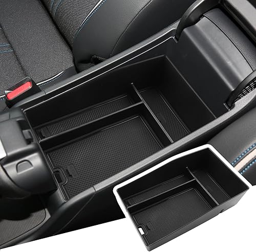 BIBIBO Paquete de 3 organizadores de consola central para Ford Mustang 2024 + Ford Mustang GT caja de almacenamiento lateral para consola de basura,