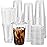VITEVER [100 Sets - 20oz] Clear Plastic Cups with Lids and Straws, Disposable Cups for Iced Coffee, Smoothie, Milkshake, Cold Drinks