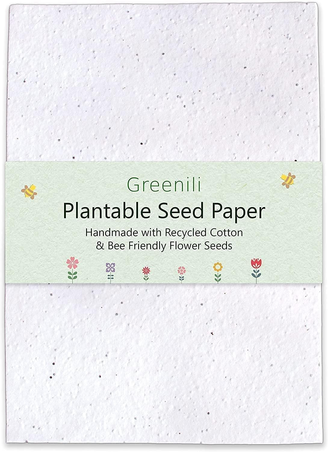 A4 Seed Paper by Greenili | Handmade, Recycled &amp; Plantable Seeded Paper That Grows Bee Friendly ...