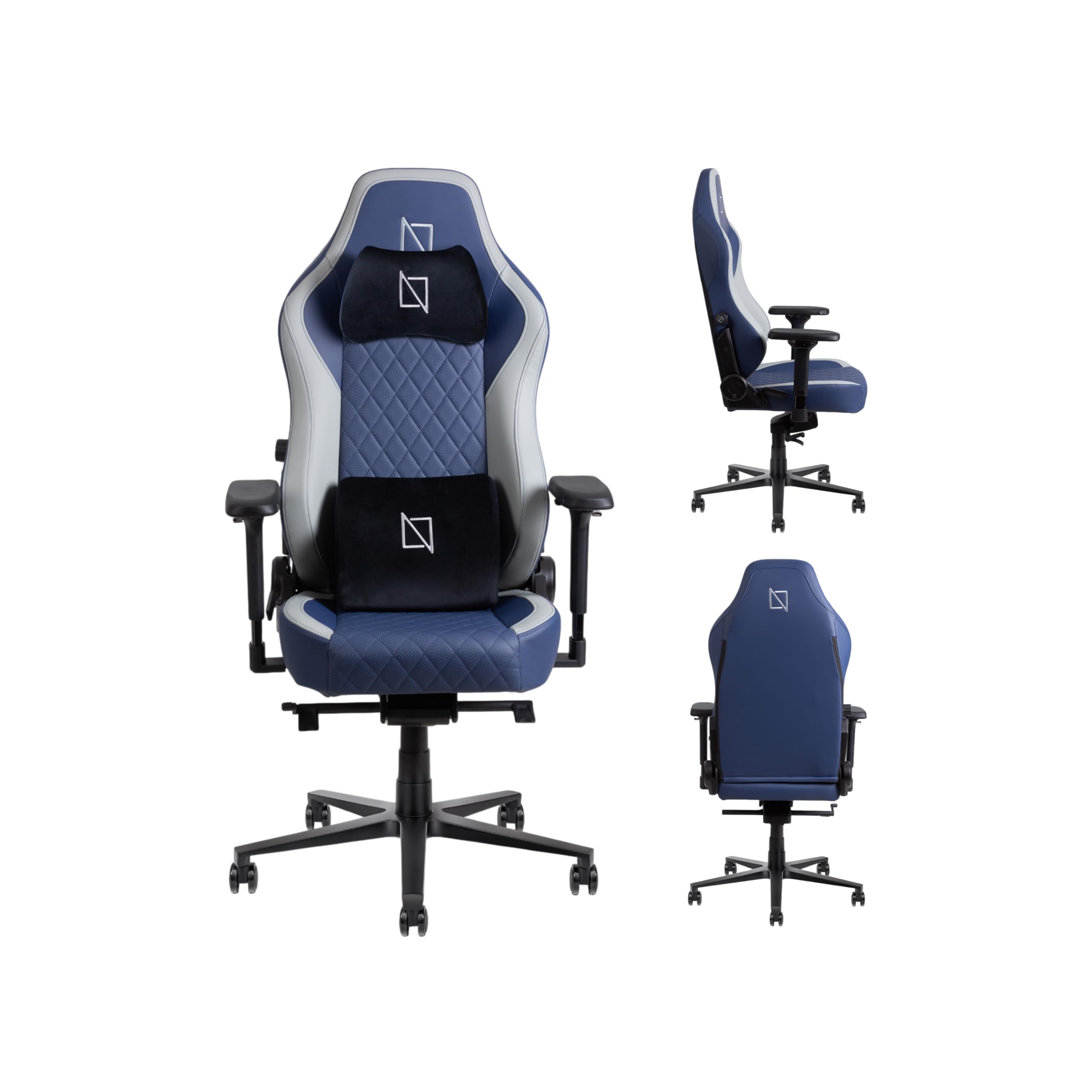 Navodesk APEX Chair, Premium Ergonomic Gaming Chair with Memory Foam Pillows, Magnetic Headrest & Integrated Lumbar Support (CLOUD LEATHER - M, DEEP BLUE) CloudLeather (M) DEEP BLUE