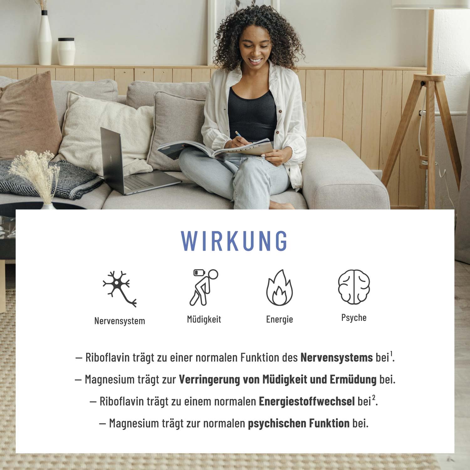NATURTREU® Nebellicht - Mutterkraut Komplex hochdosiert 1260 mg pro Tag - Komplex mit Ingwer, Magnesium, Coenzym Q10 & Vitamin B2 - natürlich und vegan