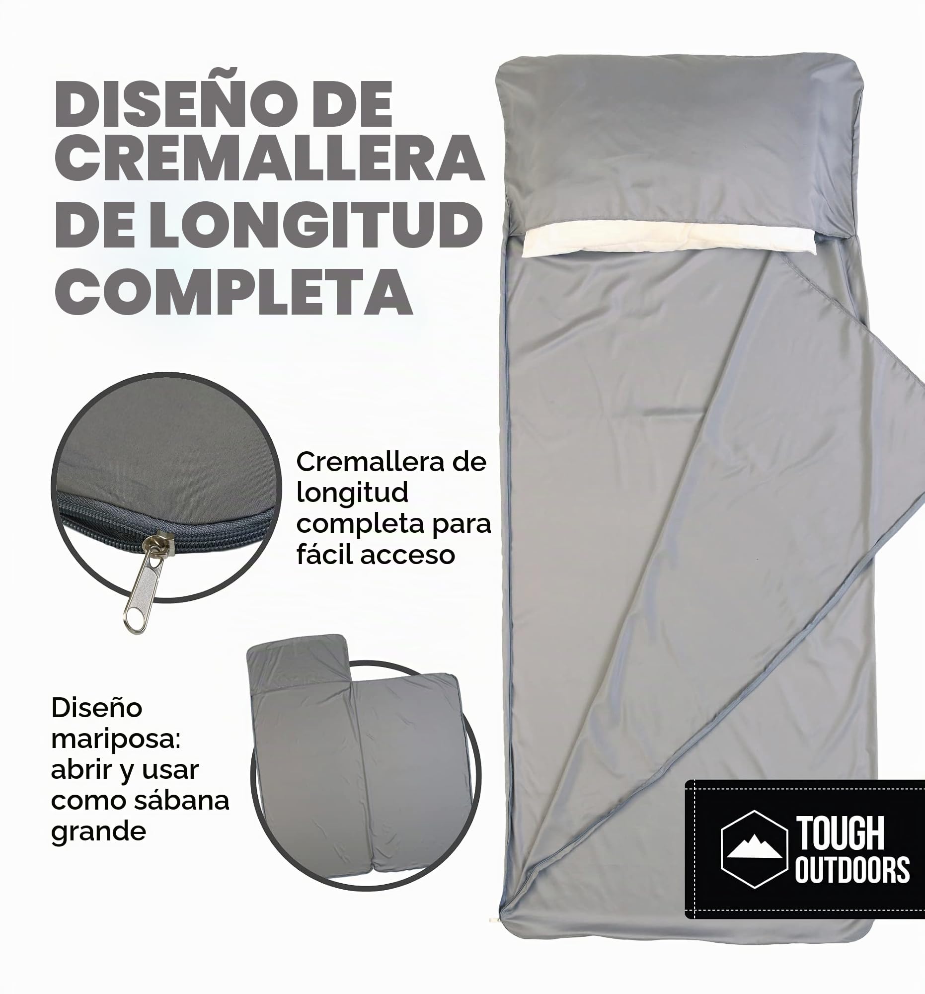 Forro para Saco de Dormir, Saco de Dormir para Adultos y sábanas de Viaje, Saco de Dormir de Viaje para mochileros, hoteles y albergues, Forro Ligero Individual y Doble para Saco de Dormir para