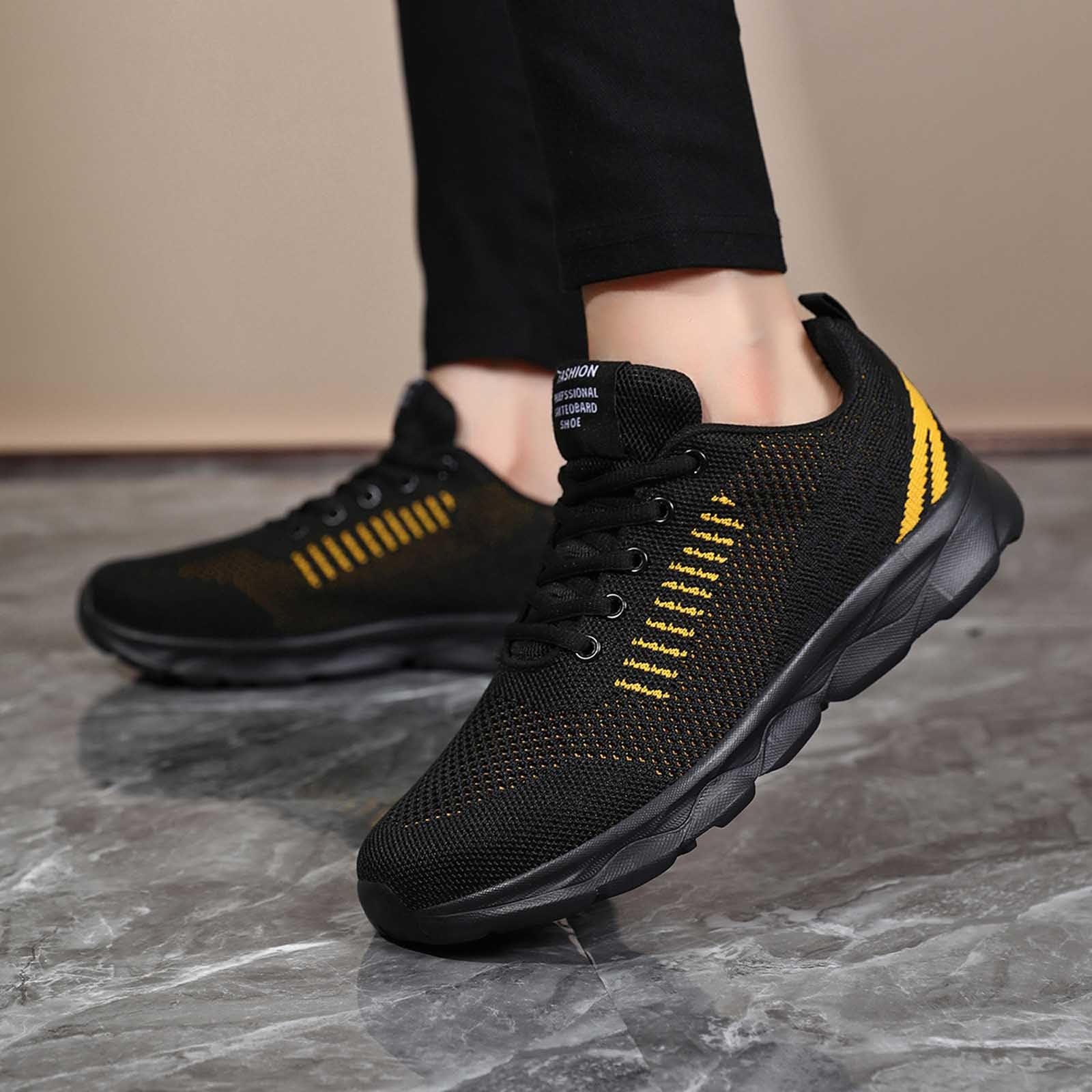 Chaussure De Securite,Baskets tissées Volantes Respirantes en à la Mode pour Hommes et Femmes Chaussures décontractées Respirantes de Couleur Assortie