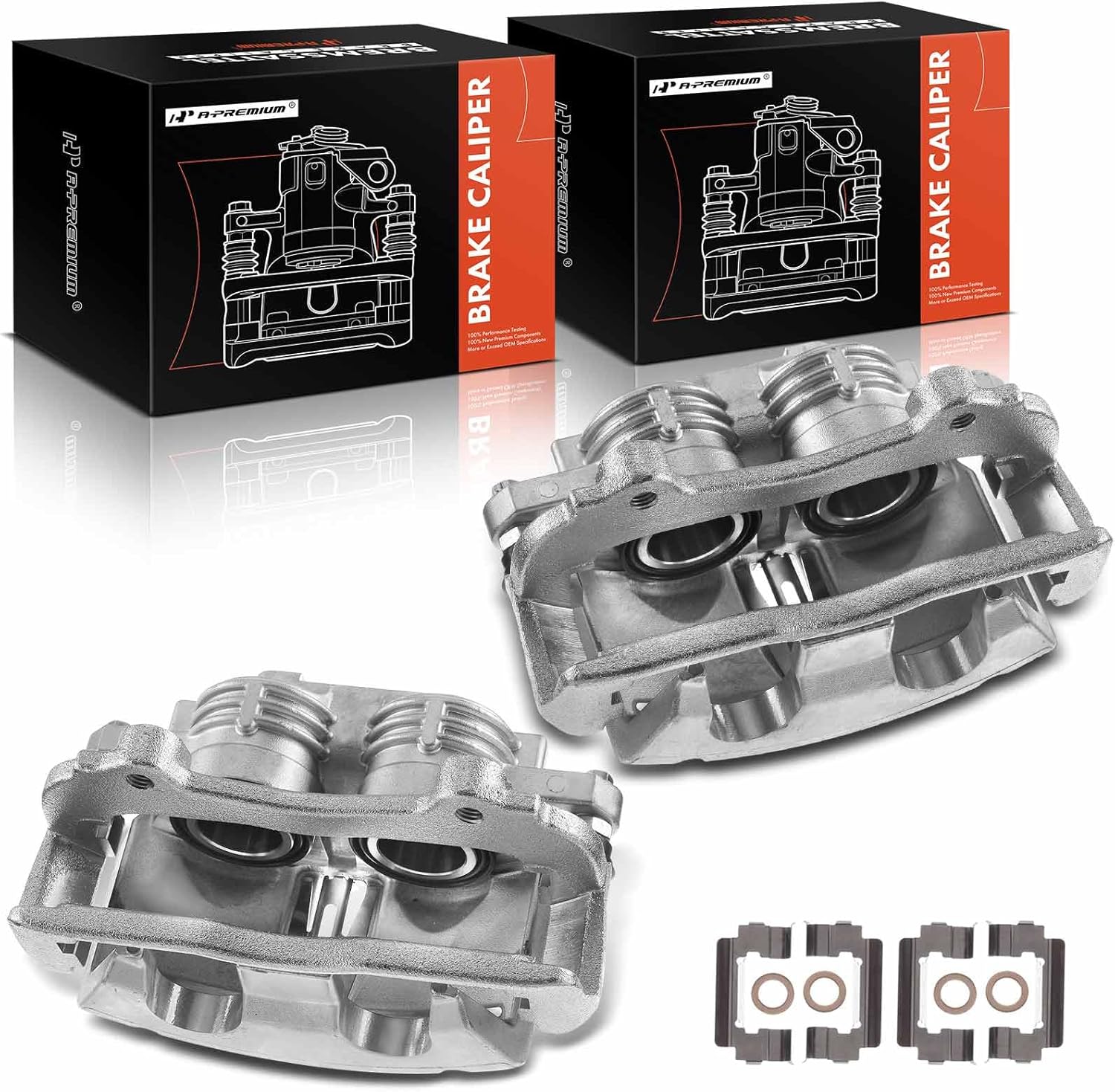 A-Premium Disc Brake Caliper Assembly with Bracket Compatible with Select Chevrolet and Pontiac Models - Camaro & Firebird, 1998-2002, 3.8L 5.7L - Front Driver and Pasenger Side, 2-PC Set
