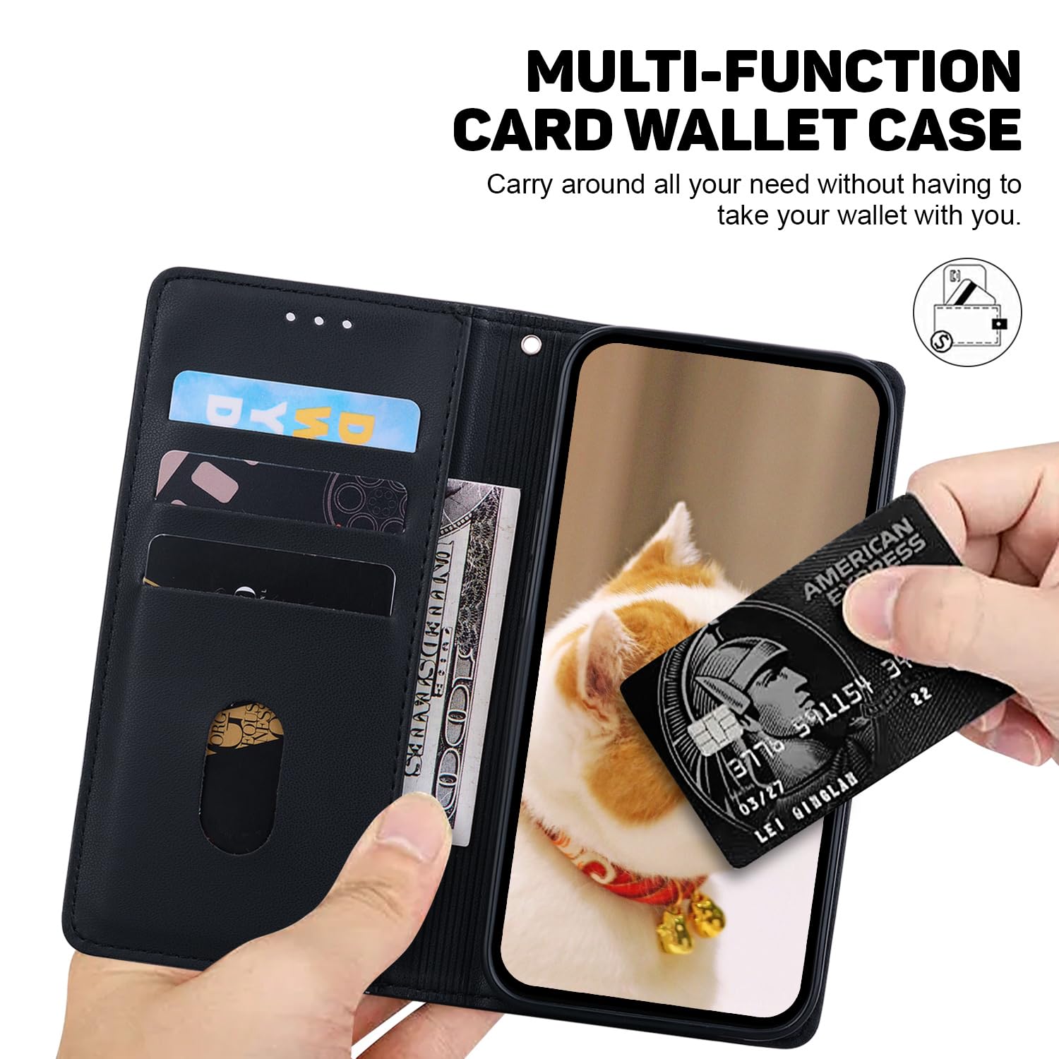 Custodia Flip Realme 11 5G Arancio - Porta Carte e Supporto Video