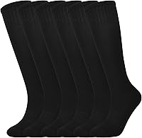 CoziwillSocks Kids Knee High Soccer Socks 6 Pairs - Breathable Cushioned Football Baseball Socks Boys Girls Youth Unisex
