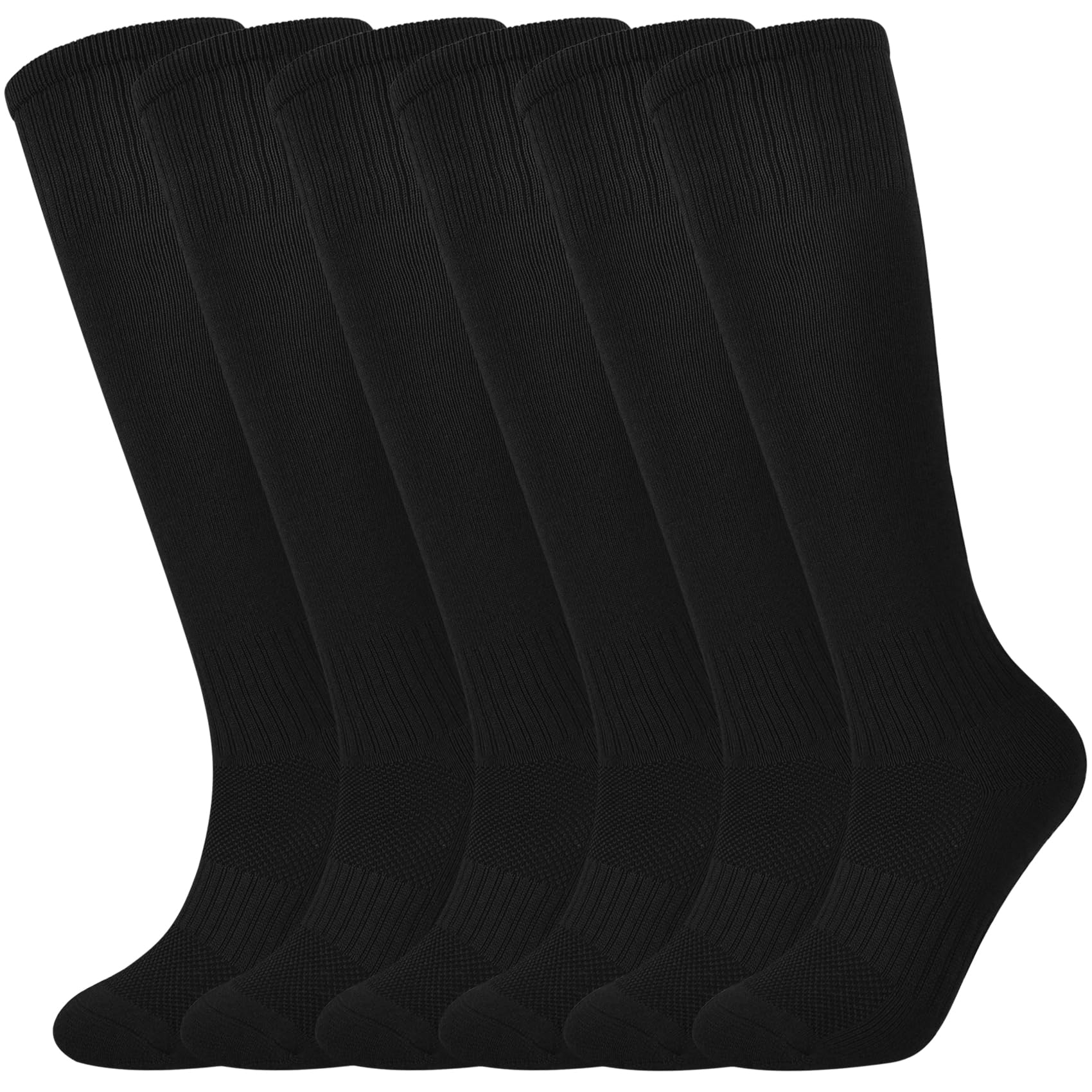 Kids Soccer Socks Boys Football Socks 6 Pairs Girls Knee High
