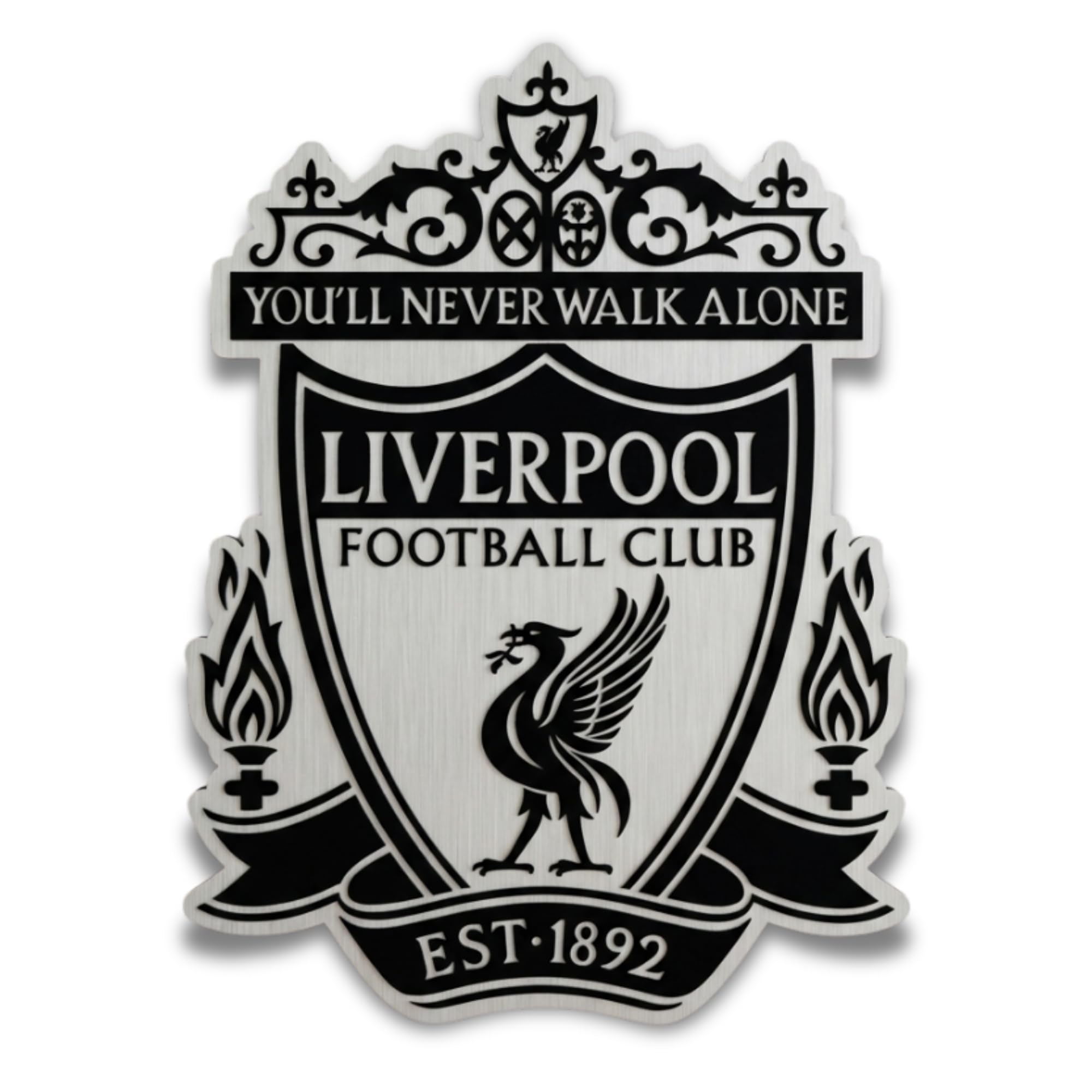 fan decor Liverpool FC Wall Plaque – Officially Licensed LFC Aluminium Wall Art – 34x45cm with Hanging Kit – Liverpool Gifts for Men, Boys and Fans – Bedroom, Gaming Room and Man Cave Decor