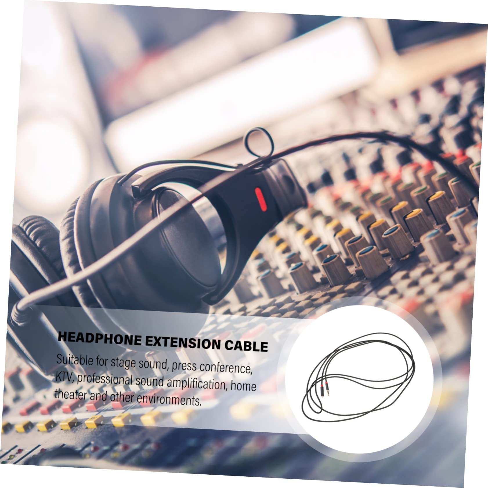 TEHAUX 5pezzi Cavo Audio Prolunga Maschio Femmina Cavo Aux Per Cuffie e Dispositivi Compatibile Con Computer e Auricolari Durabilità Elevata e Trasmissione Stabile