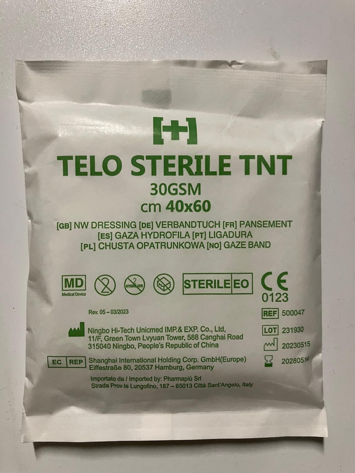 2 Stück Einweg-Tücher 60 x 40 cm aus medizinischem TNT – sterile Abdeckungen für medizinische Kassette