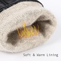 Vista 2 de MaxW Women's Sheepskin Leather Gloves for Winter Touchscreen Warm Gloves for Cold Weather